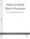 ARTS WAY PM20 AND PM30 MIXER PROCESSOR ILLUSTRATED PARTS LIST