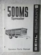 Gehl 500MS Manure Spreader  Service Parts Catalog Manual Book