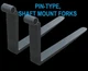 NEW HYSTER H165XL H190XL 4 FT FORKS 2.5"x8"x48" FORKLIFT FORK FOOT PIN SHAFT