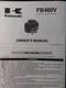 Wheel Horse 212-6 Garden Tractor Kawasaki FB460V 12.5 h.p. Engine Owners Manual 