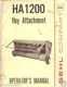Farm Manual - Gehl - HA1200 - Hay Attachment - Operator's - c1980 (FM295)