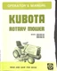 Kubota Rotary Mower Operator's Manual RC40-G RC44-G RC48-G Tractor Guide