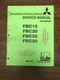 MITSUBISHI Forklift Trucks Service Manual Chassis FBC15 FBC20 FBC25 FBC30