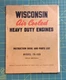 MODEL TR-10D WISCONSIN AIR COOLED HEAVY DUTY ENGINES INSTRUCTION AND PARTS BOOK