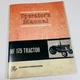 Massey Ferguson Mf 175 Tractor Operators Owners Manual Maintenance Lubrication