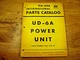 IH  INTERNATIONAL UD-6A ENGINE POWER UNIT PARTS CATALOG 13001-UP PU-29A