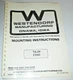 Westendorf TA-29 FO43 Loader Operators Owners Manual ORIGINAL!