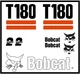 DECAL KIT for Bobcat skidsteer T180 track loader decals Stickers pre 03