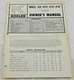 Kohler K91 K141 K161 K181 Engine Owner's Manual OEM Pre-owned Free Shipping
