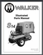 Walker mower 2014 S14 Parts Manual 128442 - And on 36 pages comb bound gloss cov