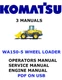 KOMATSU WA150-5 WHEEL LOADER ENGINE SERVICE REPAIR OWNERS' MANUALS PDFS ON USB