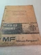 MASSEY FERGUSON MF-410 510 COMBINE OPERATOR OPERATION & MAINTENANCE MANUAL BOOK