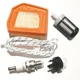 Kit For-Stihl Trimmers FS240 FS260 FS360 FS410 FS460 Air Fuel Filter Spark
