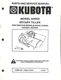 Kubota G4000 Rotary Tiller Parts Service Manual for G3200 G4200 G4200H G5200H