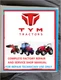tym T390 T400 tractor service repair workshop & engine manual printed free ship