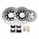 Front Rear Brake Rotors Pads For Suzuki GSX-R 600 750 2006 2007 GSX-R 1000 07 08