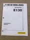 New Holland E130 Excavator Operators Manual