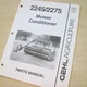 GEHL 2245 2275 Mower Conditioner Spare Parts Catalog Book Manual List grass