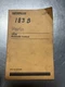 CAT  183B Hydraulic Control  183 B  PARTS MANUAL Caterpillar  27A1-Up