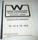Westendorf TA-46 & TA-46A Loader Operators Owners Manual OEM