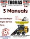THOMAS 1700 PRO TOUGH SKID STEER MANUAL SERVICE ENGINE REPAIR PARTS PDFS ON USB