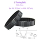 Width 25mm L Timing Belt 86L to 1200L Pitch 9.525mm Belt for CNC / Step Motor