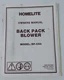 Homelite Back Pack Blower Model BP-250 Owner's Manual #21472