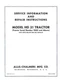 Allis Chalmers Model HD-21 HD21 Crawler Tractor Service Manual Serial 9001+ AC