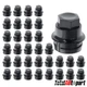 32x Black Wheel Nut Cover for Chevy Silverado 3500 HD 11-15 GMC Sierra 3500 HD
