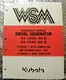 WSM Kubota Workshop Manual Diesel Generator GV-3200-50B GV-3240-60-B