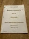 Vintage 1967 Massey Ferguson Mf 20 Spreader Parts Book