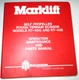 Marklift RT-40G & RT-40E Scissor Lift Operation Maintenance & Parts Manual 1988