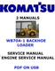 KOMATSU WB70A-1 BACKOE LOADER MANUAL SERVICE ENGINE SHOP PDF/USB