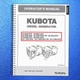 KUBOTA DIESEL GENERATOR GL6000-STD GL7000-USA 9000 11000 OPERATORS MANUAL , FAST