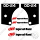 Fits Ingersoll Rand DD-24 Decal Kit Asphalt Compactor Replacement Stickers