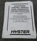 Hyster S40XM S45XM S50XM Forklift Truck ECM Diagnostic Troubleshooting Manual
