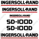 Fits Ingersoll Rand SD-100D Decal Kit Asphalt Compactor Stickers - OLDER
