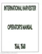 International Harvester Farmall 1566 1568 Operators Manual
