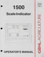 GEHL 1500 SCALE INDICATOR OPERATORS MANUAL