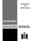 International Harvester Model 4130 Compact Loader Owner Operators Manual IH