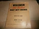 Wisconsin Model TR-10D Engine Instruction Book Manual 