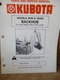 Kubota 4540 4540A Backhoe Parts & Service manual 70000-70275