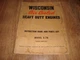 Wisconsin Air Cooled Heavy Duty Engines Instruction Book Parts List S-7D MM-297