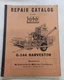 Genuine Minneapolis-Moline G-144 Harvestor Repair Parts Catalog Manual R-1166