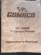 GOMACO GT-3600 TRIMMER SLIPFORM PAVER OPERATION & MAINTENANCE MANUAL BOOK