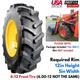 6-12 Front Tire for Kubota B7100 BF300A B8200 Tractor Daihatsu Hijet Off Road