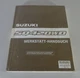 Workshop Manual / Repair Guide Suzuki Grand Vitara SQ420WD Stand 02/2001