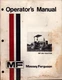 Massey Ferguson MF 285 Tractor Operator's Manual
