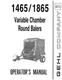 New GEHL 1465 1865 Variable Balers Operators Owners Manual 904112 FREE SHIPPING