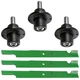72" Deck Spindles w/High Lifter Blades for Scag STT72A SW-17KA 46631 461663